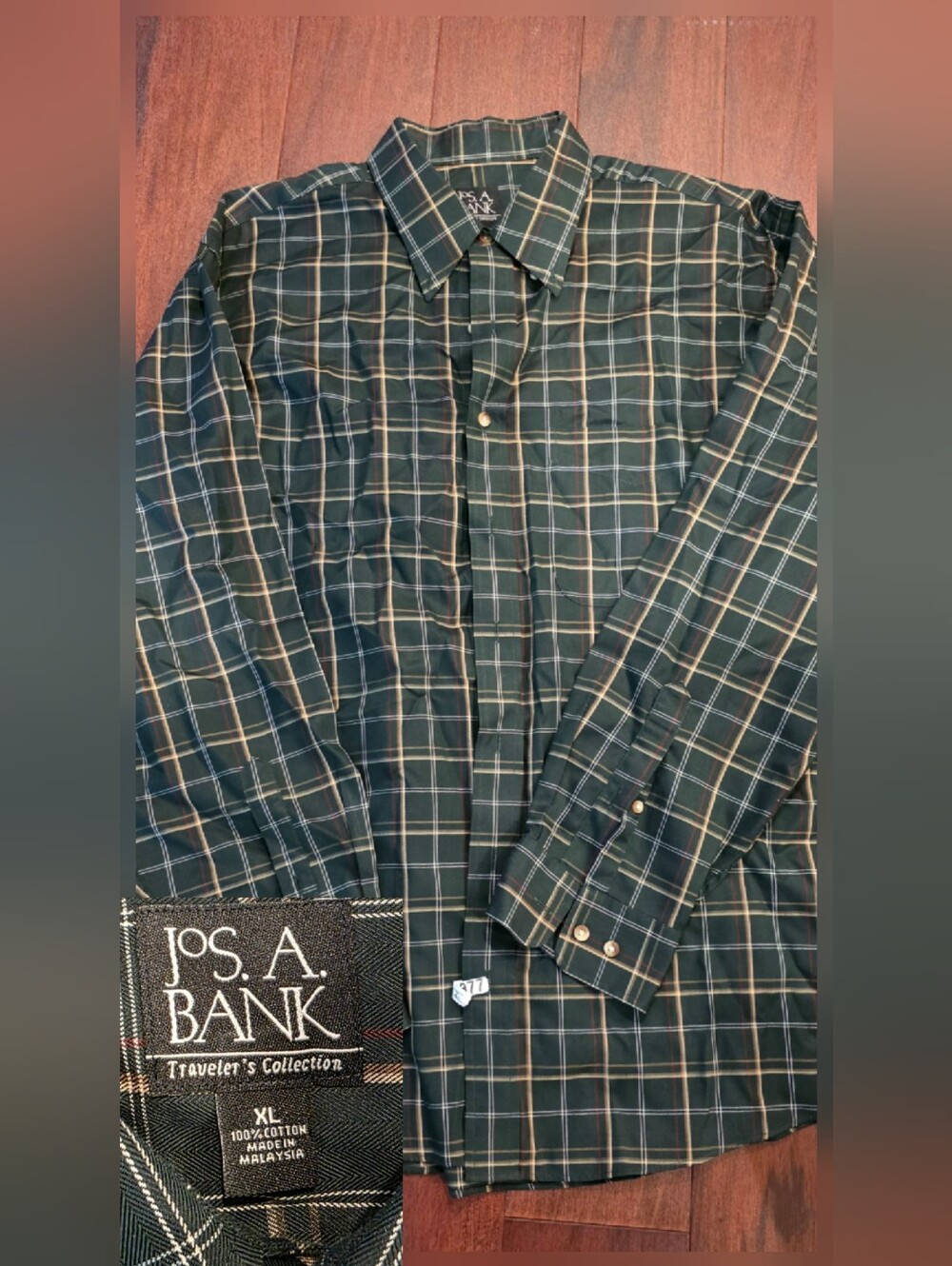 Joseph A. Banks Button Down Dress Shirt, XL
